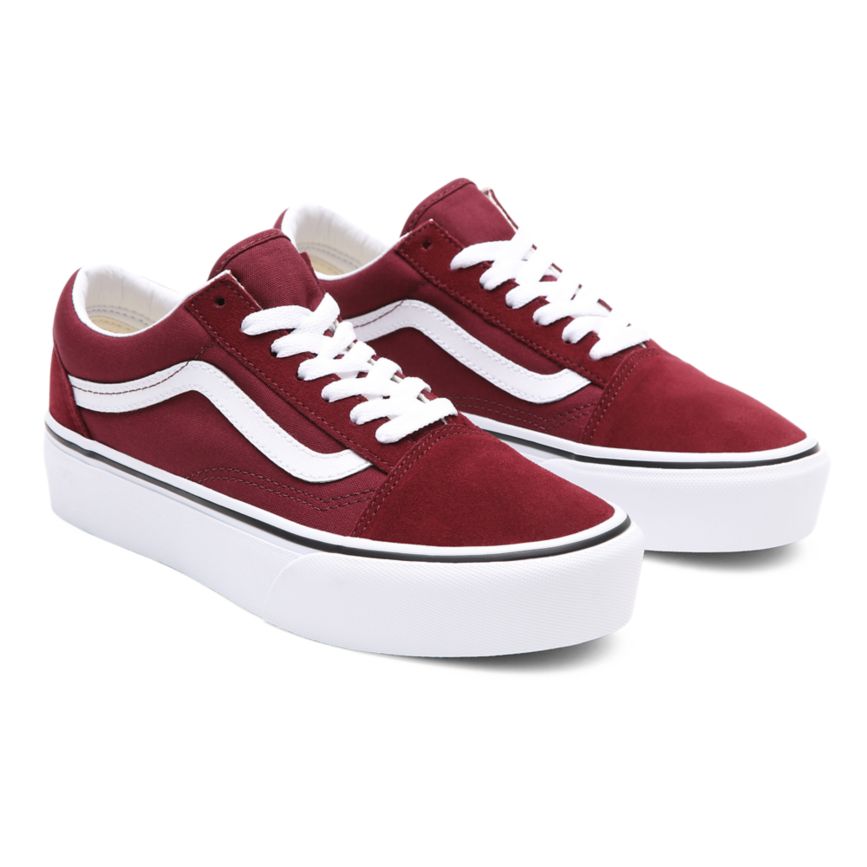 Vans Platform Old Skool Dam Kungsblått/Vita - Vans Platåskor Rea Online (NOSUB1084)